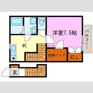 1K 間取り図