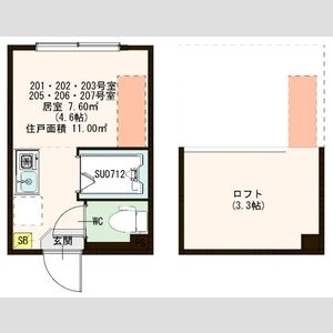 ワンルーム 間取り図