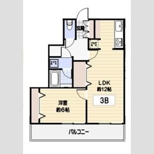 1LDK 間取り図