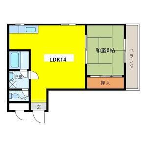 1LDK 間取り図