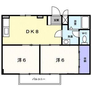 2DK 間取り図