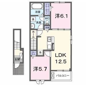 2LDK 間取り図