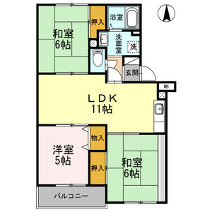 3LDK 間取り図