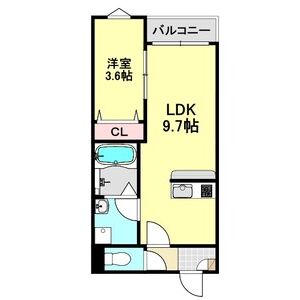 1LDK 間取り図