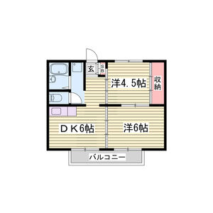 2DK 間取り図