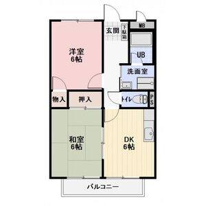 2DK 間取り図
