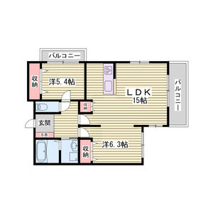 2LDK 間取り図