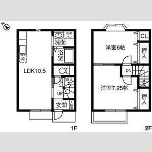 2LDK 間取り図