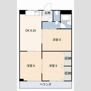 3DK 間取り図