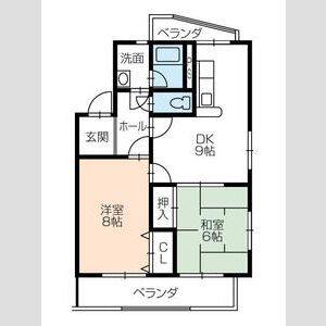 2DK 間取り図