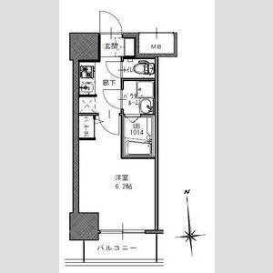 1K 間取り図