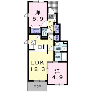 2LDK 間取り図