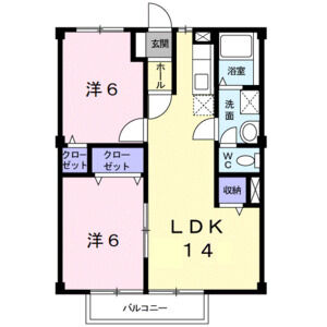 2LDK 間取り図