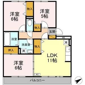 3LDK 間取り図