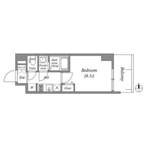 1K 間取り図