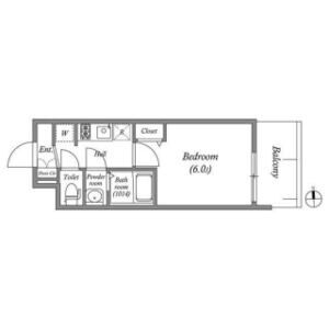1K 間取り図