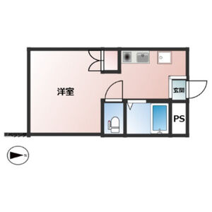 ワンルーム 間取り図