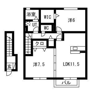2LDK 間取り図
