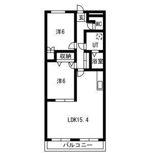 2LDK 間取り図