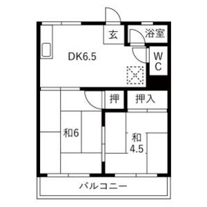 2DK 間取り図