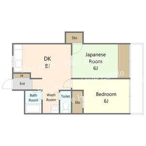 2DK 間取り図