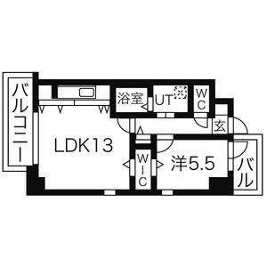 1LDK 間取り図