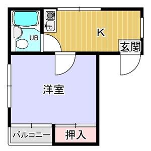 1K 間取り図