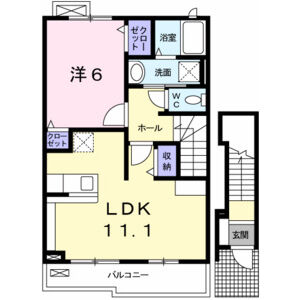 1LDK 間取り図