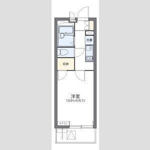 1K 間取り図