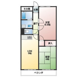 2LDK 間取り図