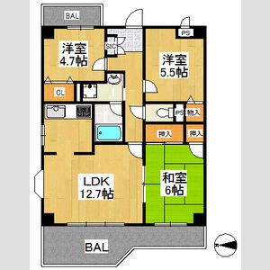 3LDK 間取り図