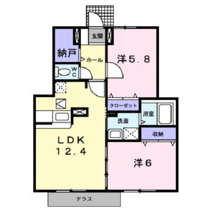 2LDK 間取り図