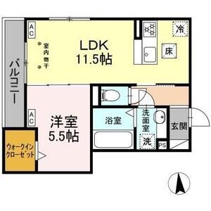 1LDK 間取り図