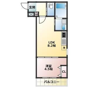 1LDK 間取り図