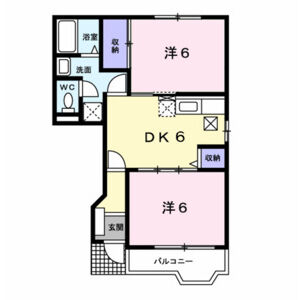 2DK 間取り図