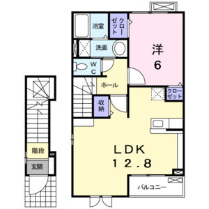 1LDK 間取り図
