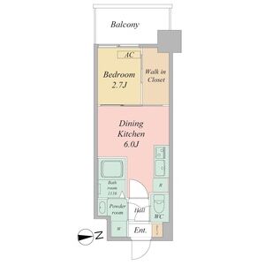 1DK 間取り図