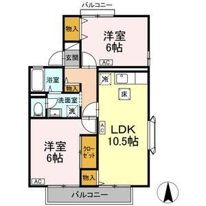 2LDK 間取り図