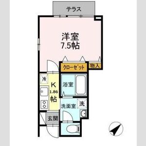 1K 間取り図