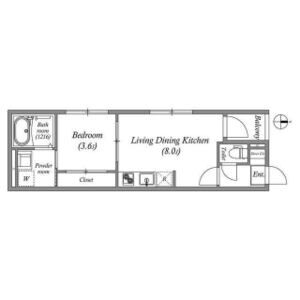 1LDK 間取り図