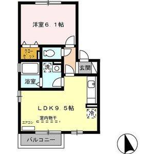 1LDK 間取り図