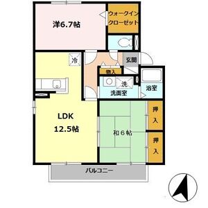 2LDK 間取り図