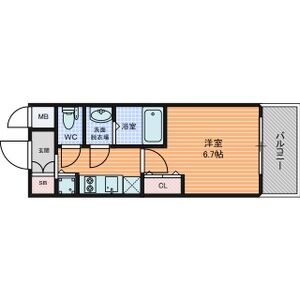 1K 間取り図