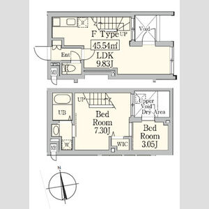 2DK 間取り図
