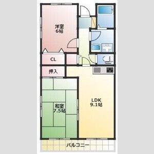 2LDK 間取り図