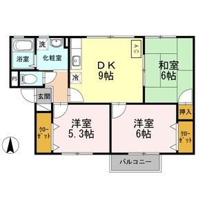 3DK 間取り図
