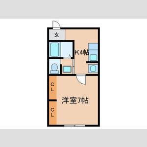 1K 間取り図