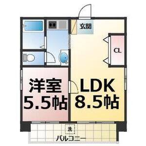 1LDK 間取り図