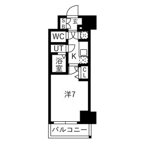 1K 間取り図