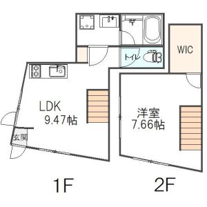 1LDK 間取り図